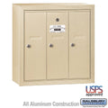 Vertical Mailbox - 3 Doors - Sandstone - Surface Mounted M6856