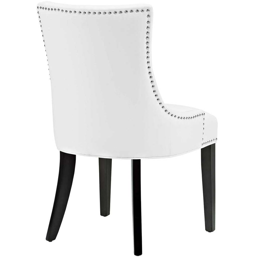 White Faux Leather Dining Chair D5132