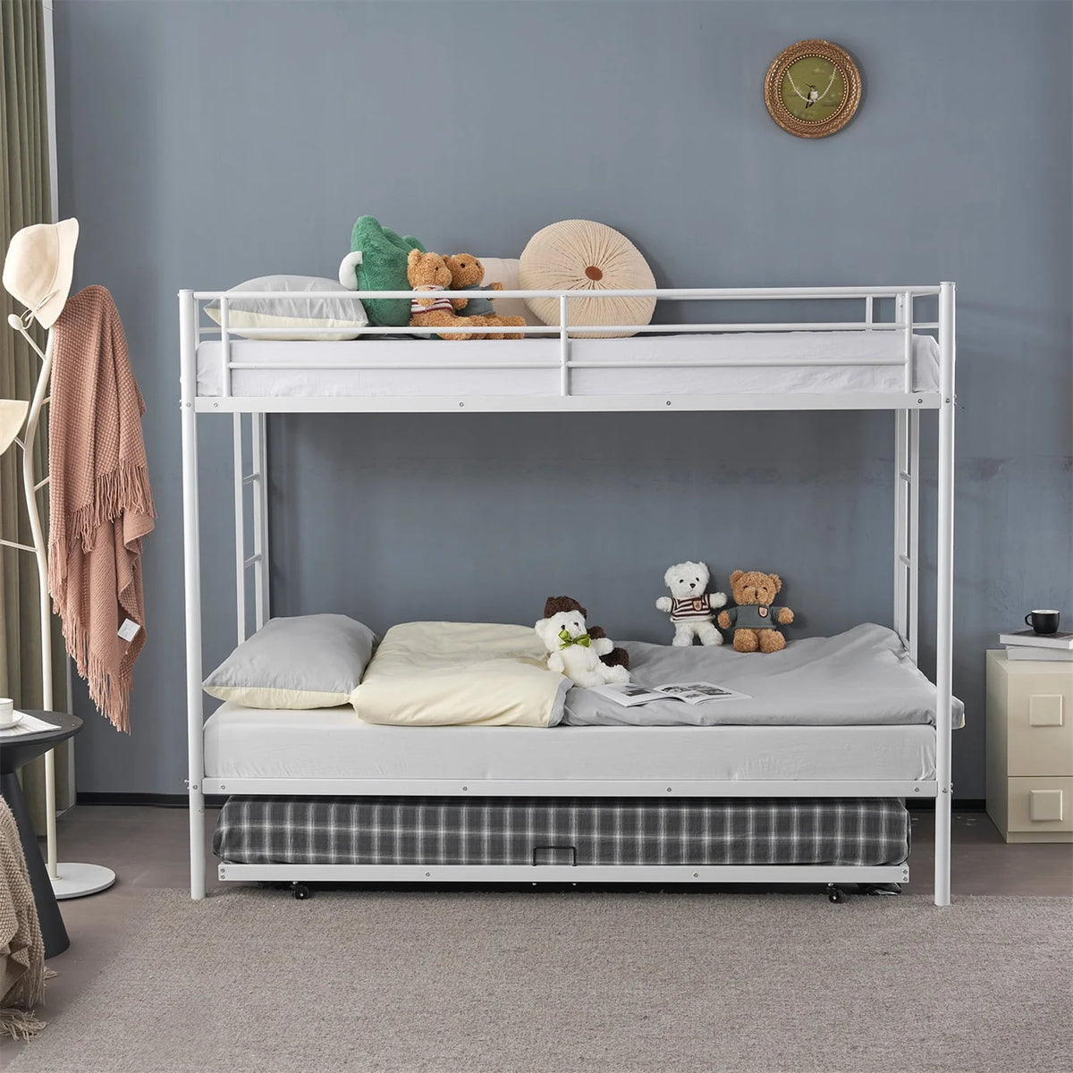 Twin over Twin Steel Bunk Beds T9710