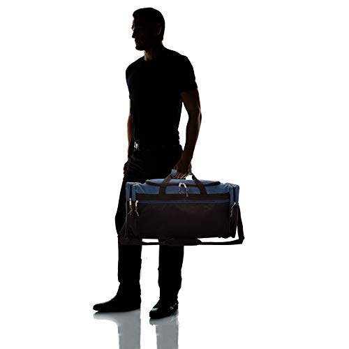 Gray and Black 25" Extra Large Travel Duffle Bag W91552