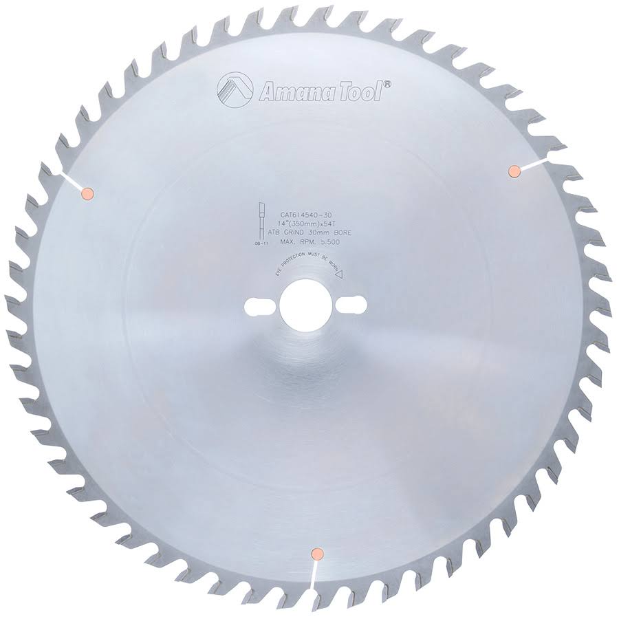 Carbide Tipped General Purpose 14 inch Dia x 54T ATB, 15 Deg, 30mm Bore W5260