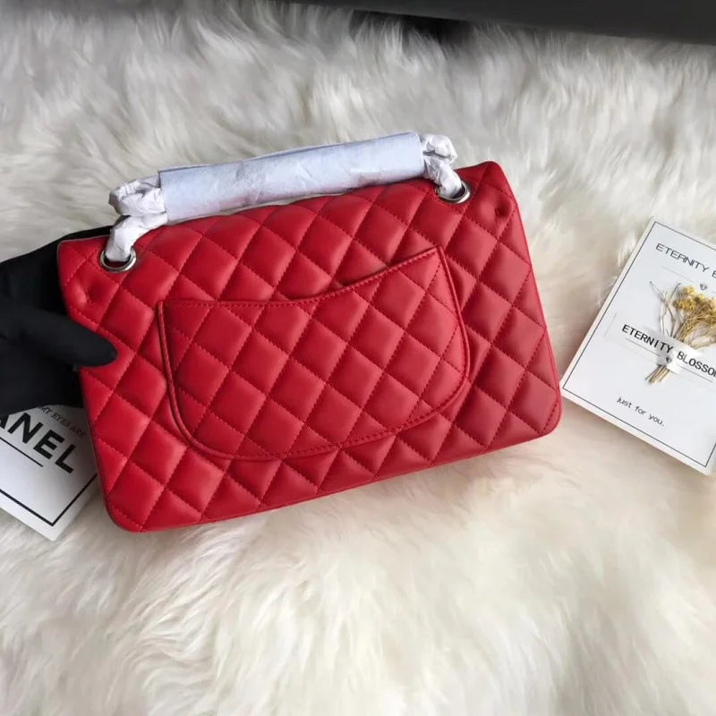 Red Medium Size Lambskin Leather Flap Bag G569970