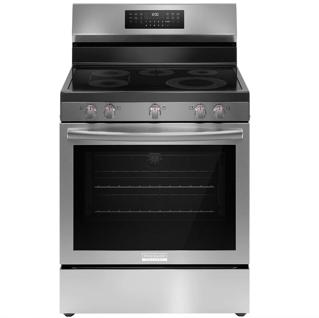 30 In 5.3 Cu Ft Stainless Steel Electric 5-Burner Range with Total Convection D5031
