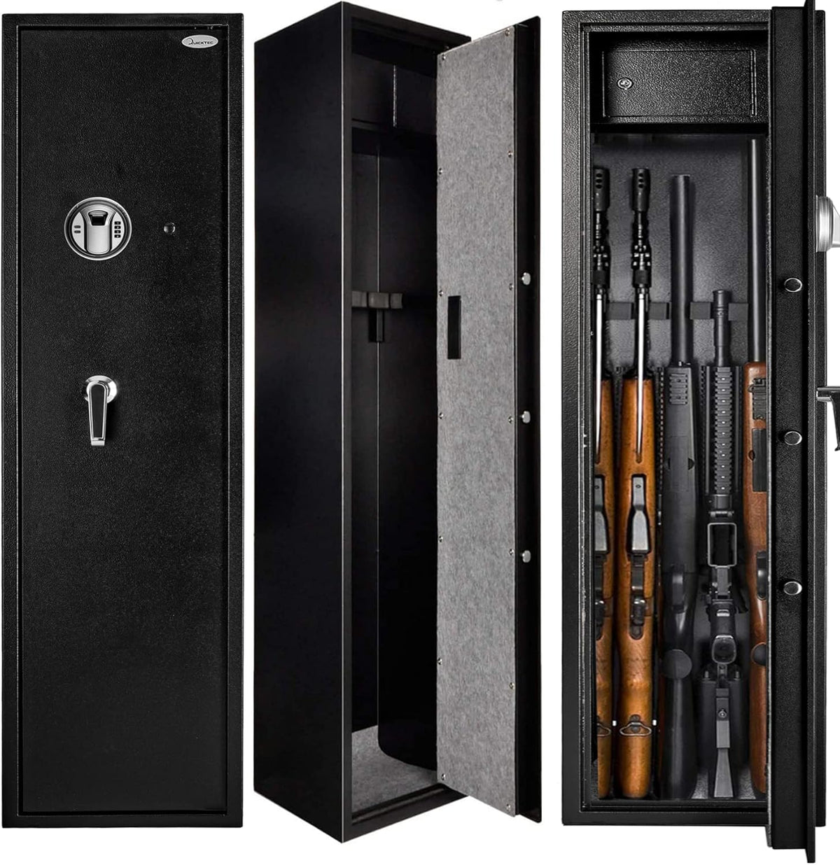 Large Rifle Safe Gun Cabinet with Pistol Lockbox A816