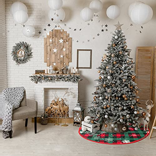 Red 48 inches Plush Christmas Tree Skirt G809287