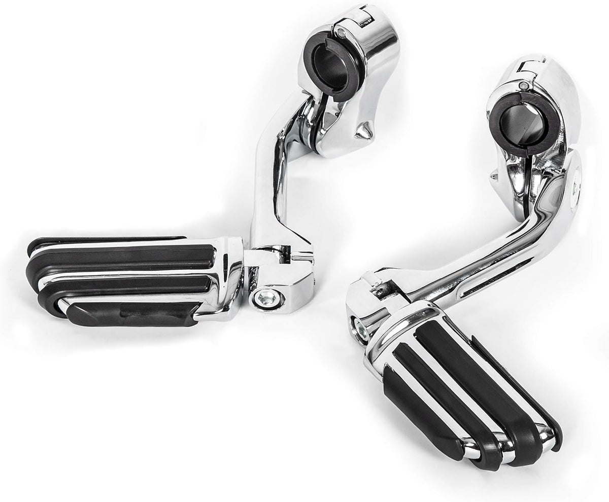 1-1/4" Long Highway Foot Pegs Pedal with Screws for 1.25" Motorcycle Crash Bar Engine Guards Mount Tubing E26193