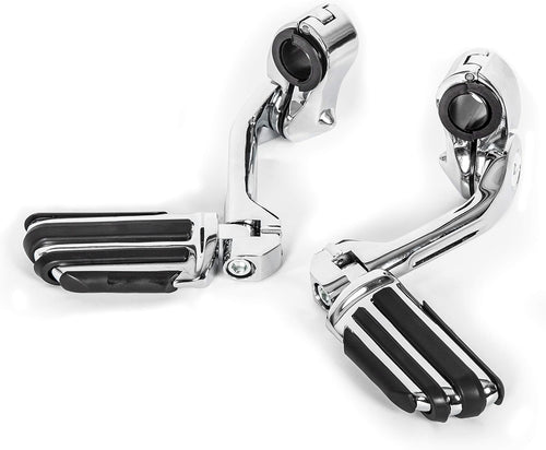 1-1/4" Long Highway Foot Pegs Pedal with Screws for 1.25" Motorcycle Crash Bar Engine Guards Mount Tubing E26193