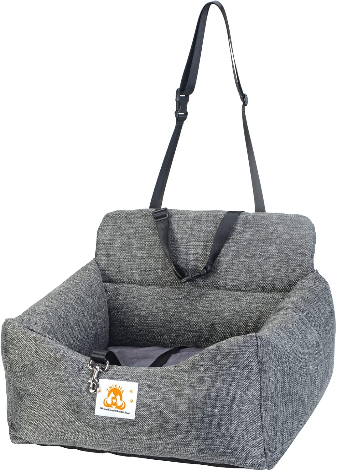 Dog Car Seat with Storage Pocket and Safety Leash T465