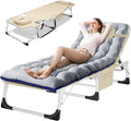 Heavy Duty Tanning Chair with Face & Arm Holes Adjustable 5-Position Folding Chaise Lounge Chair E182