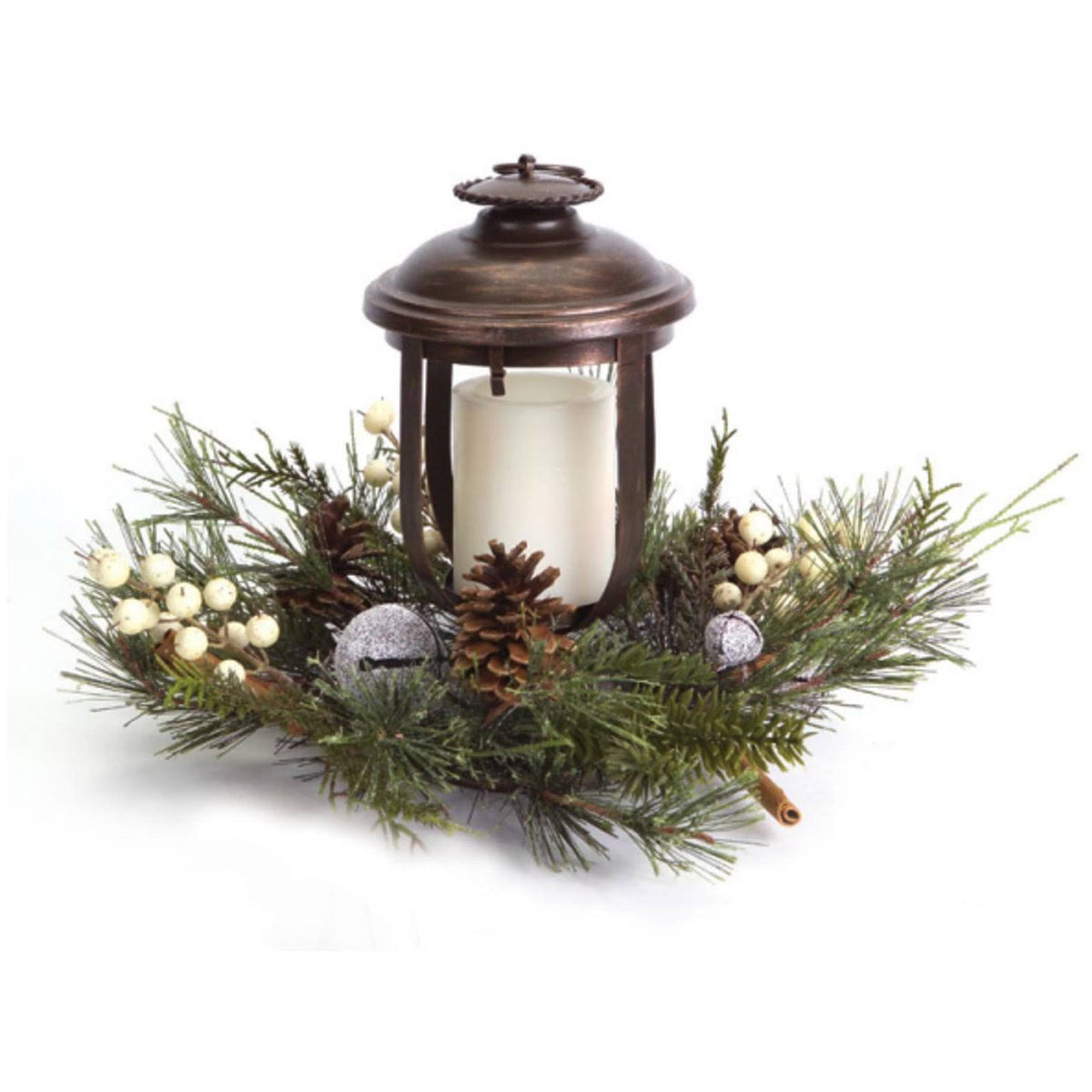 Woodland Inspired Christmas Pillar Candle Holder S5594