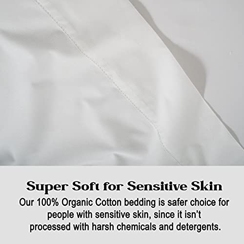 100% Organic Cotton Queen Size White Sheets 8 Pc L160776
