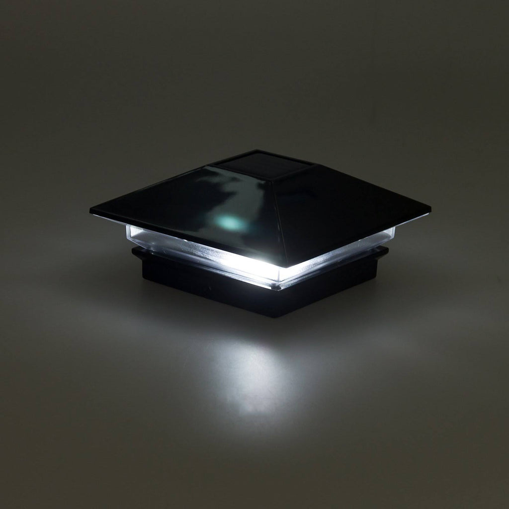4 x 4 Solar LED Fence Post Cap Light 12 Pack Black Z201
