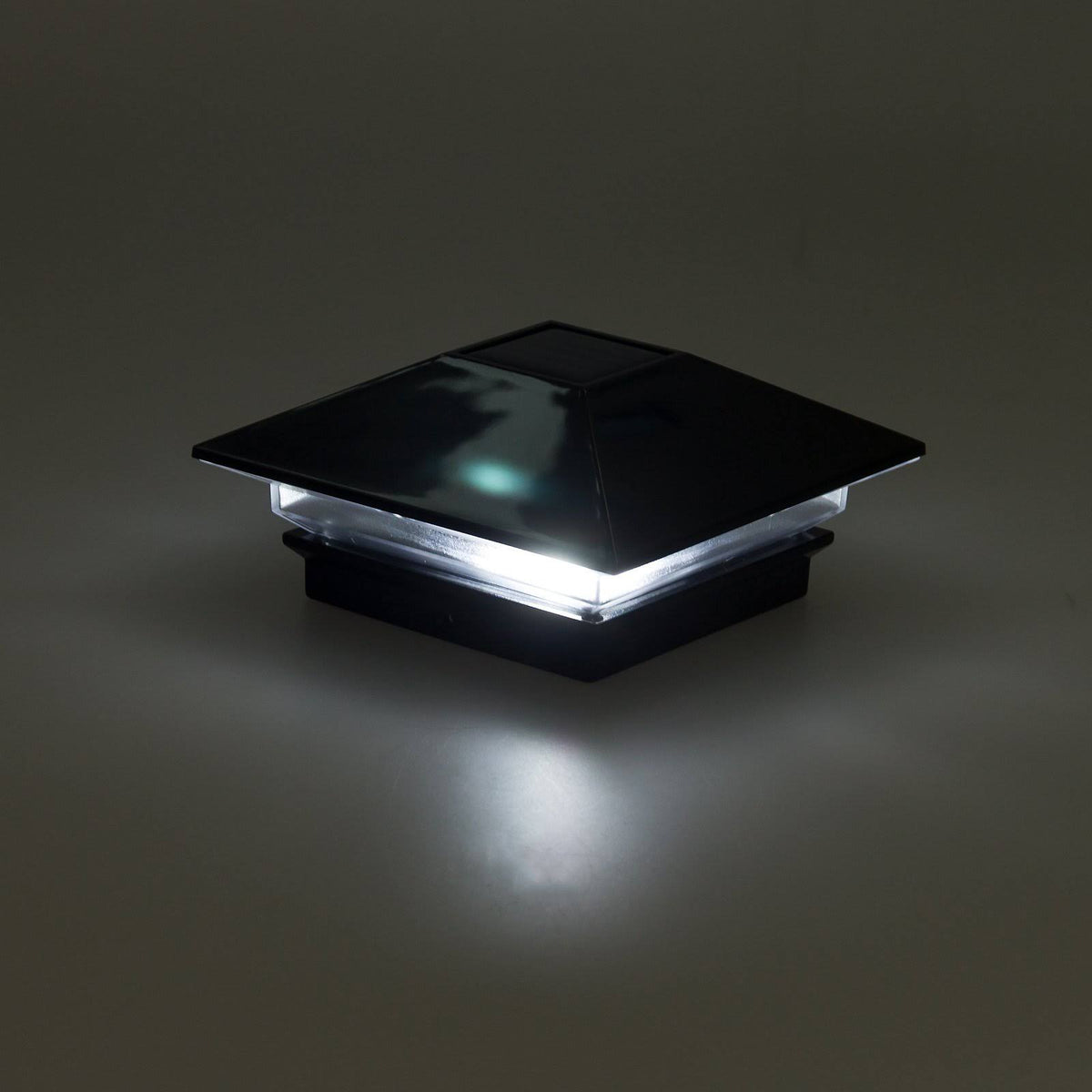 4 x 4 Solar LED Fence Post Cap Light 12 Pack Black Z201