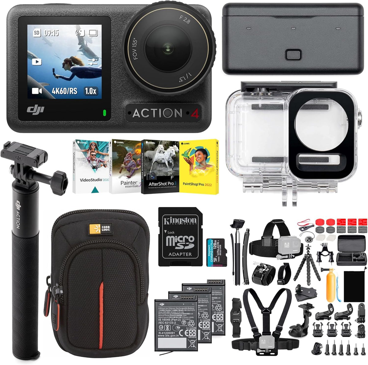 1/1.3 Sensor Waterproof Camera with 50 Piece Accessory Kit N8199