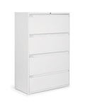 4 Drawer White Lateral File Cabinet S9967