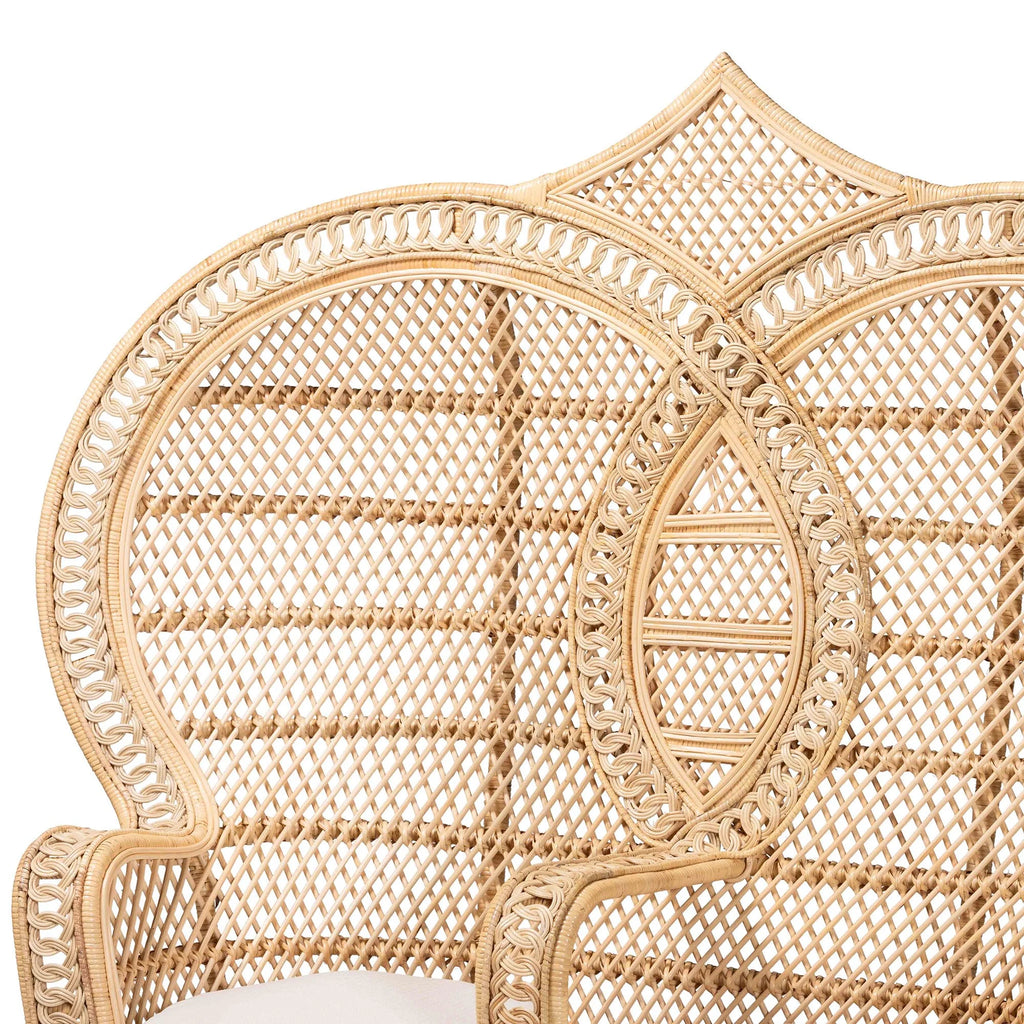 Natural Brown Rattan Two-Seater Chair V232