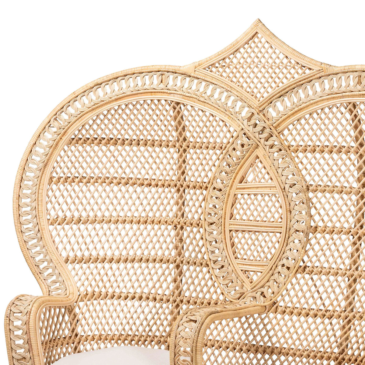 Natural Brown Rattan Two-Seater Chair V232