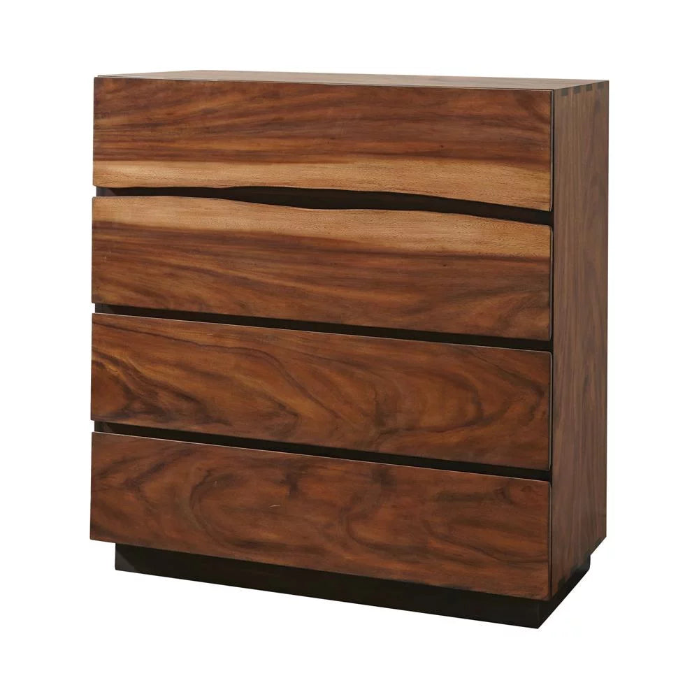 4-drawer Chest Smokey Walnut and Coffee Bean C494998