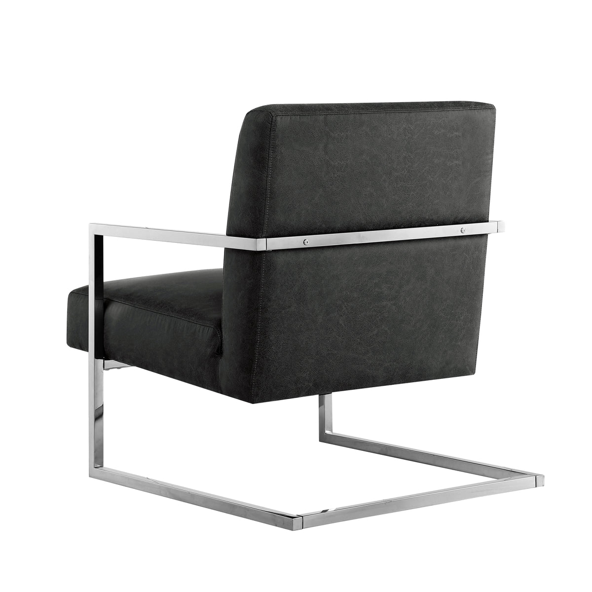 Charcoal PU Leather Accent Chair N671382