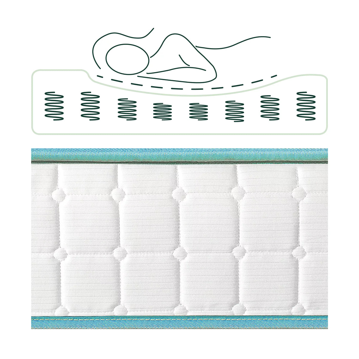 10 Tight Top Spring Mattress T258
