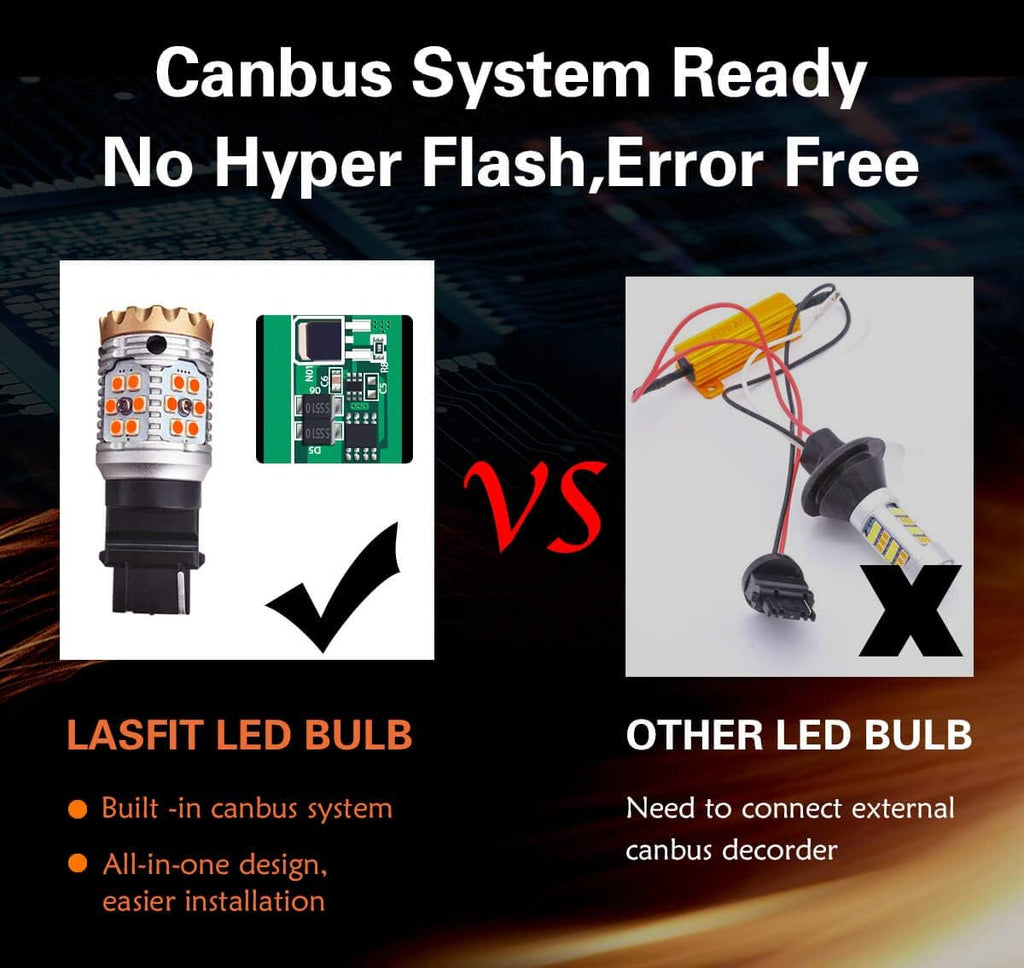 Amber LED Turn Signal Light Bulb (Pack of 2) T6242