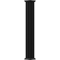8x22 x 10& Endura-Aluminum Column, Square Shaft, Non-Tapered, Fluted, Textured Black Finish w/ Capi M15092