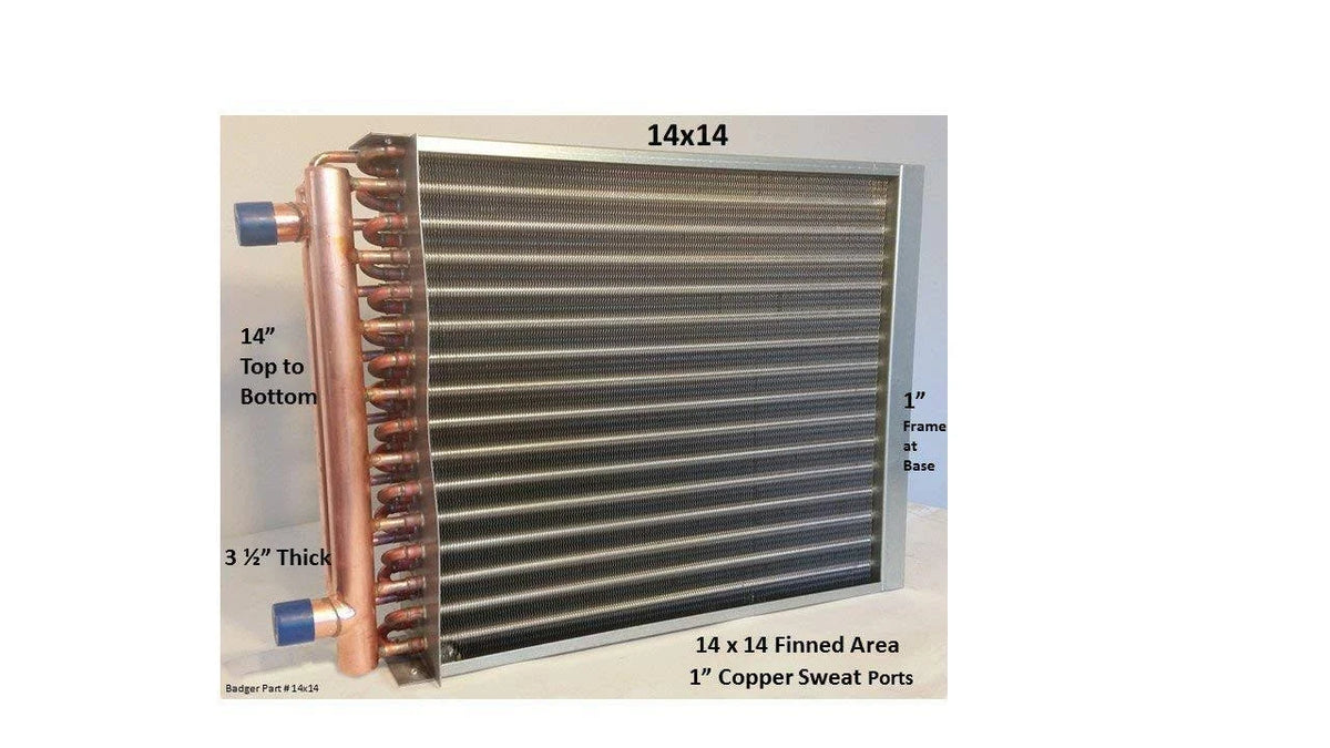 Water to Air Heat Exchanger with Copper Ports T3969