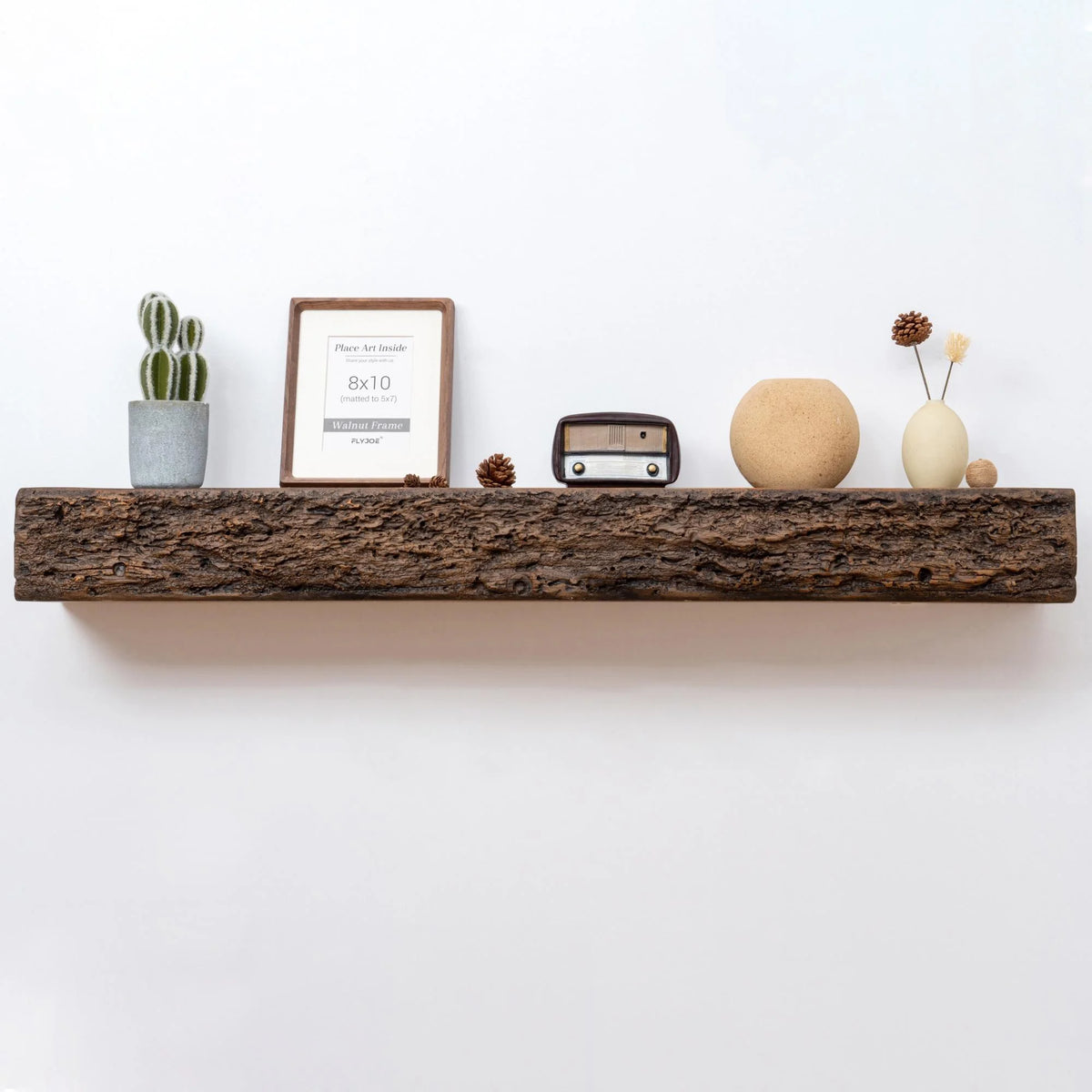 52inch Distressed Brown Floating Concrete Fireplace Mantel Shelf X29006