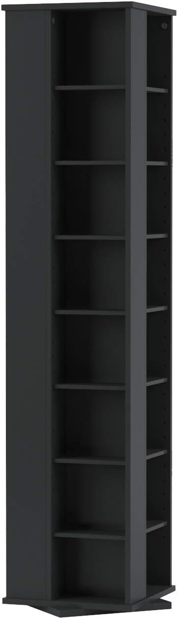 Black Four-Sided Spinning Tower Storage Cabinet C97022