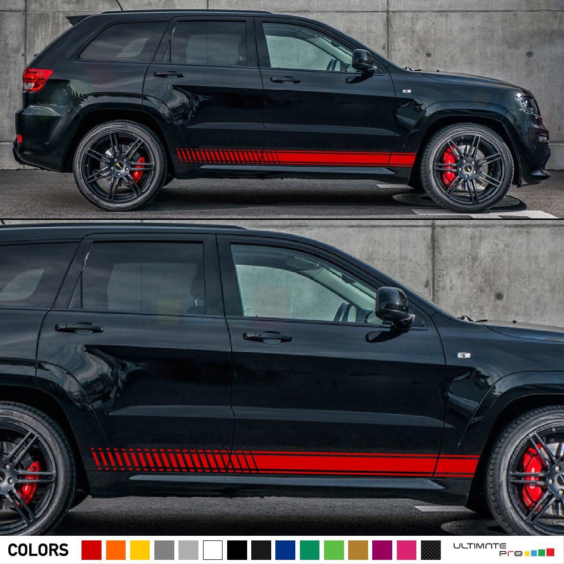 Racing Side Stripes Decal Sticker Graphic Pack of 2 S7979