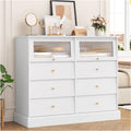 Black 8 Drawer Wood Dresser G866