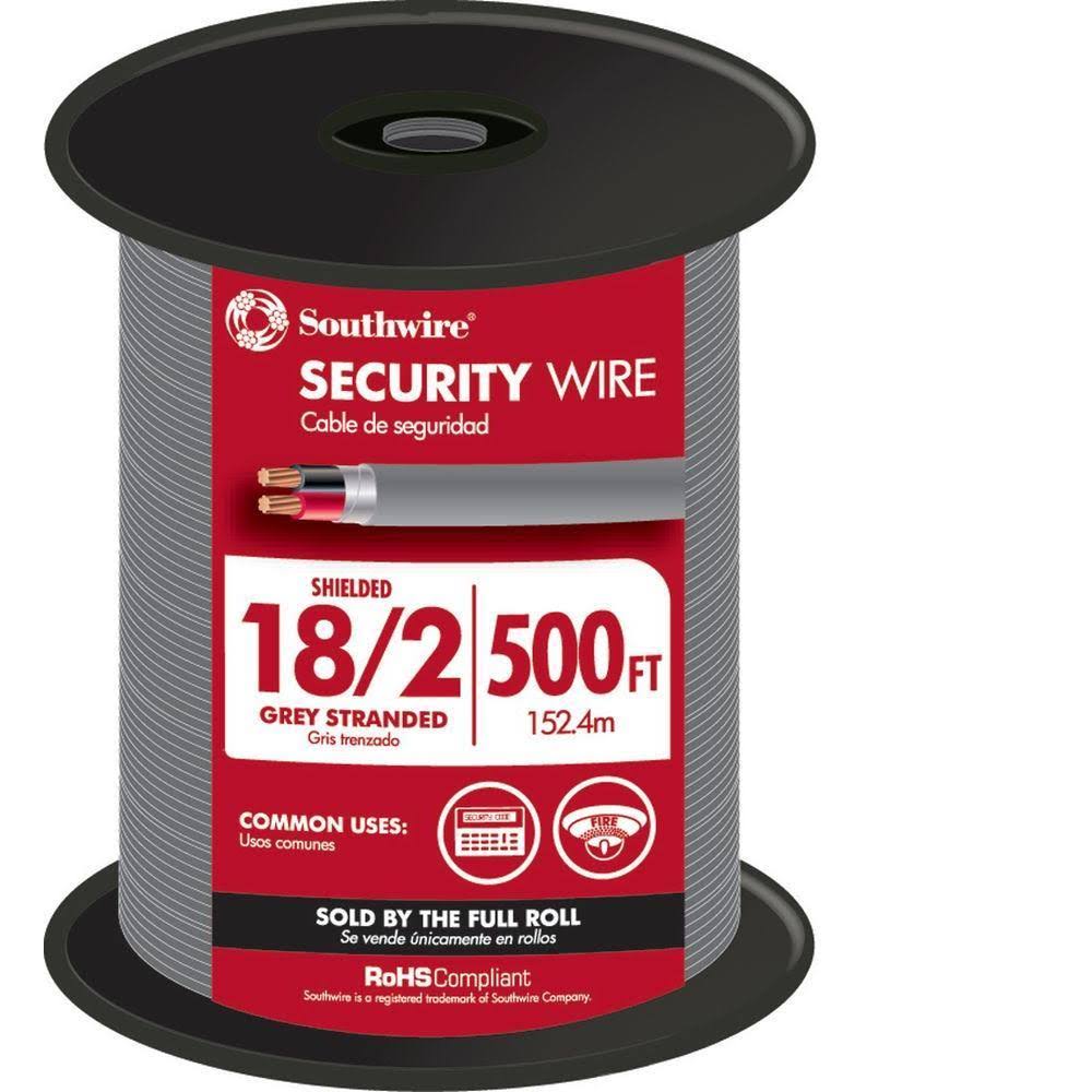 500-ft 18/2 Stranded Grey Security Cable B431113