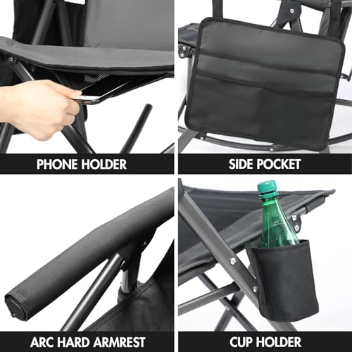 Oversized Folding Rocking Camping Chair with Carry Bag O124