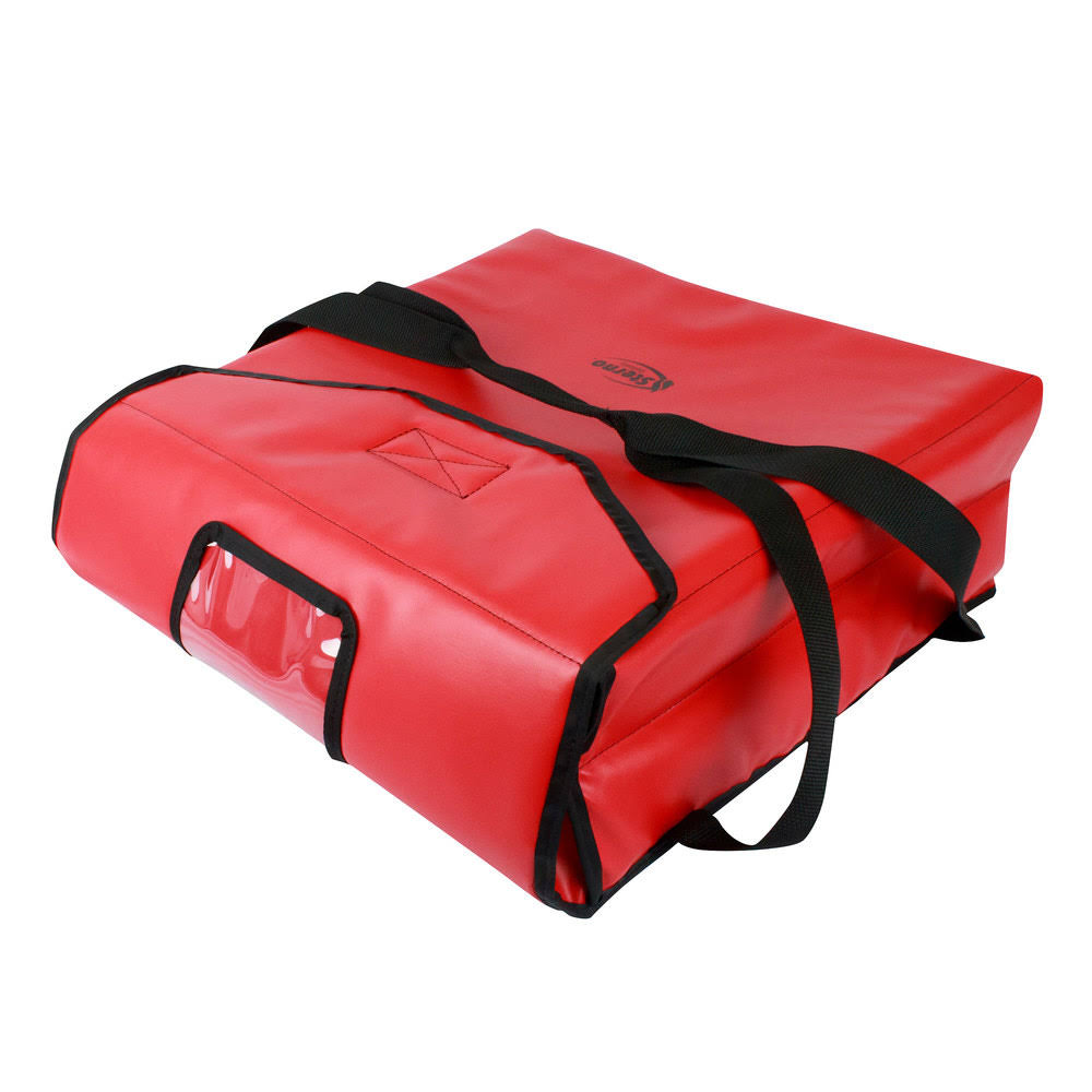 Red Insulated Vinyl Pizza Carrier O7872