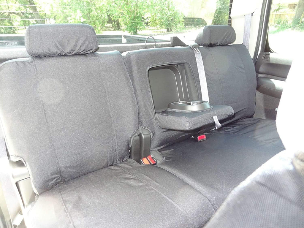 Black Waterproof Rear Seat Covers for Double Cab W2265