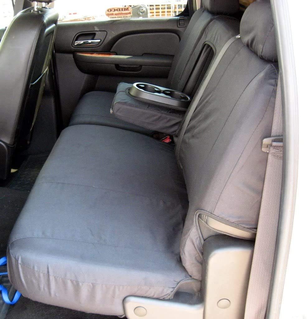 Black Waterproof Rear Seat Covers for Double Cab W2265