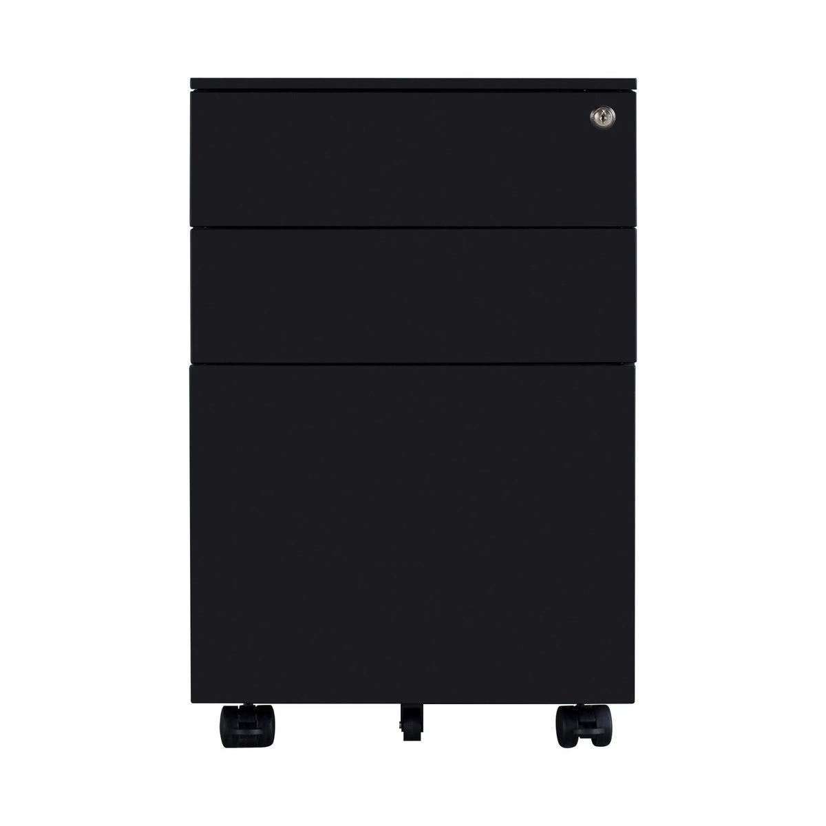 3 Drawer Black Mobile File Cabinet A583