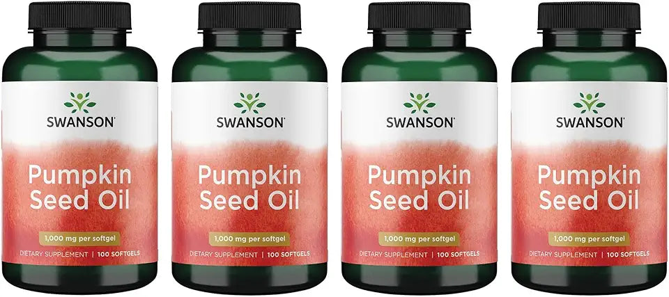 Pumpkin Seed Oil 1000mg 100 Softgel Capsules 4 Pack G866366
