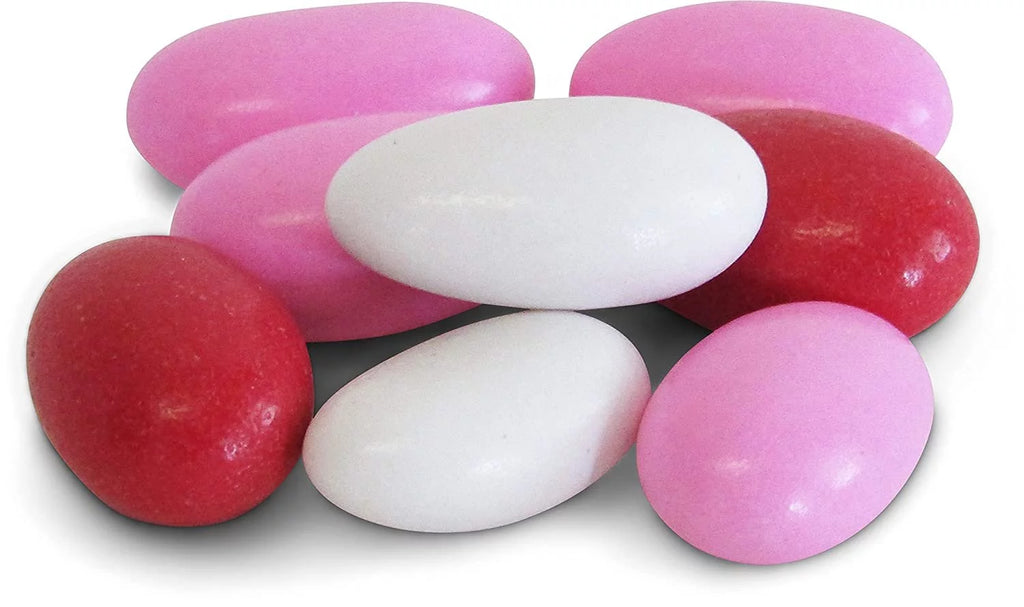 Red Pink & White Jordan Almonds Mix, 3.5 LBS Jumbo Container N66647