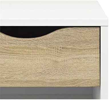 White and Oak Nightstand W88322