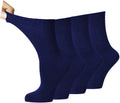 Diabetic Dress Socks Non Constricting Parliament Blue 4 Pairs C272