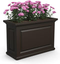 Black 36in L x 16in W x 24in H Planter with Built-in Water Reservoir M4803