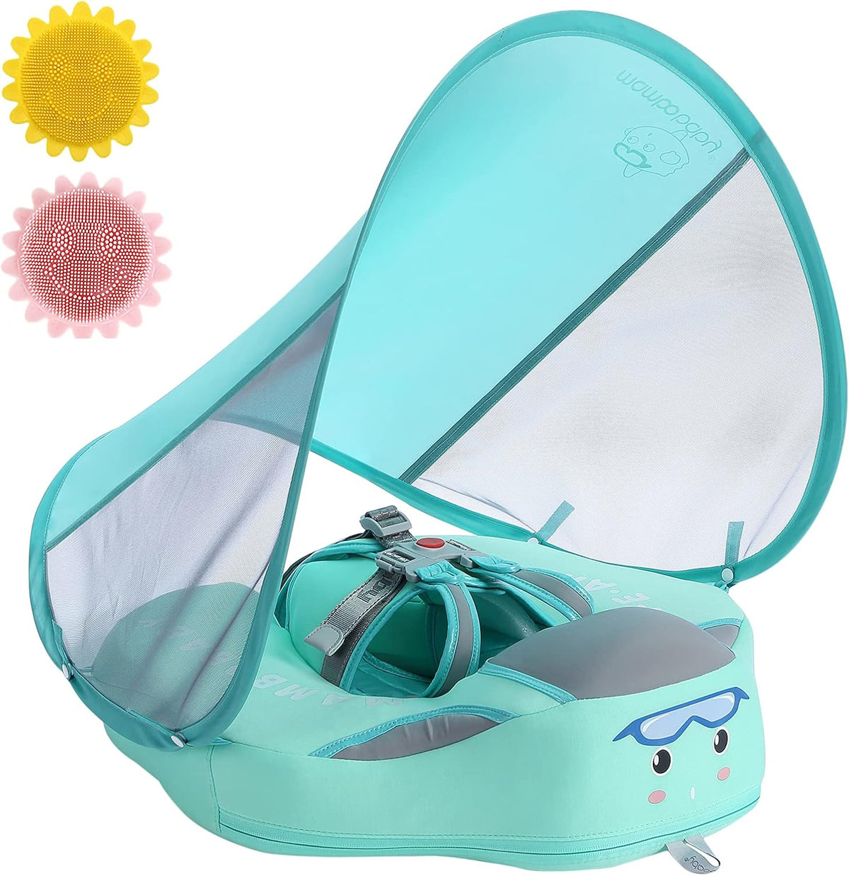 Baby Pool Float with Canopy UPF 50+, Non Inflatable N9110