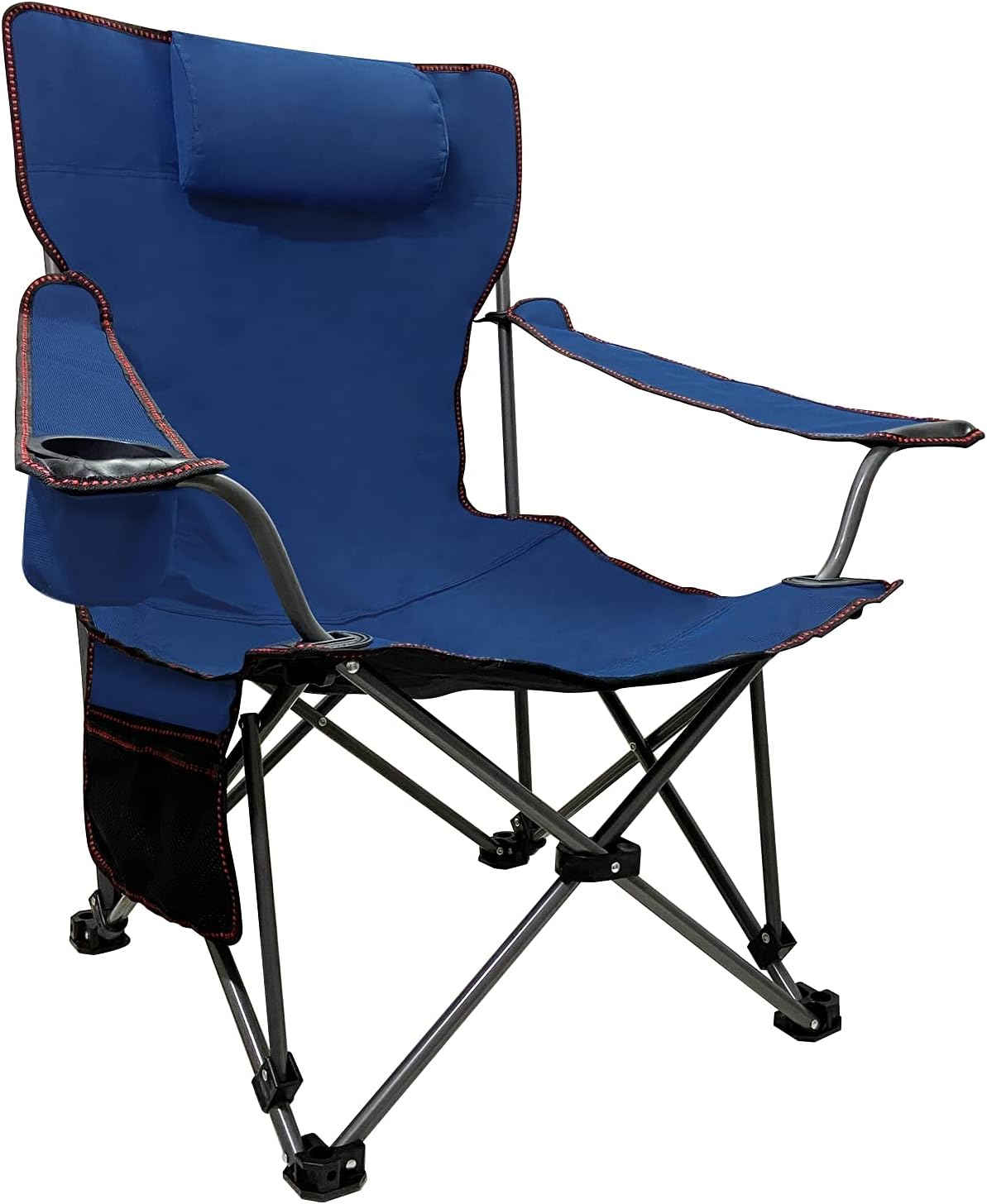 2Packs Folding Camping Chairs with Strap Bag Black B29919