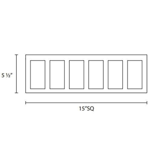 15x22 LED Square Surface Mount Q319