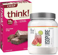 Watermelon Lime Whey Protein Isolate 16 Servings and Chocolate High Protein Bars 10 Bars S128628