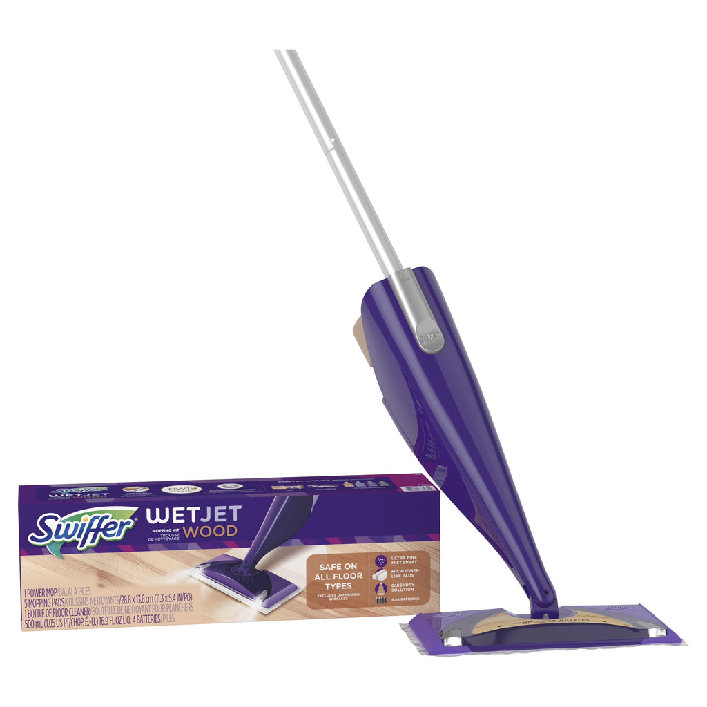 Wood Mop Starter Kit (1 Mop, 5 Pads, 1 Floor Cleaning Solution) Z591086