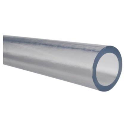 PVC Clear Plastic Tubing, Inner Diameter 7/8 inch, Outer Diameter 1-1/8 inch, Length 50 ft O923