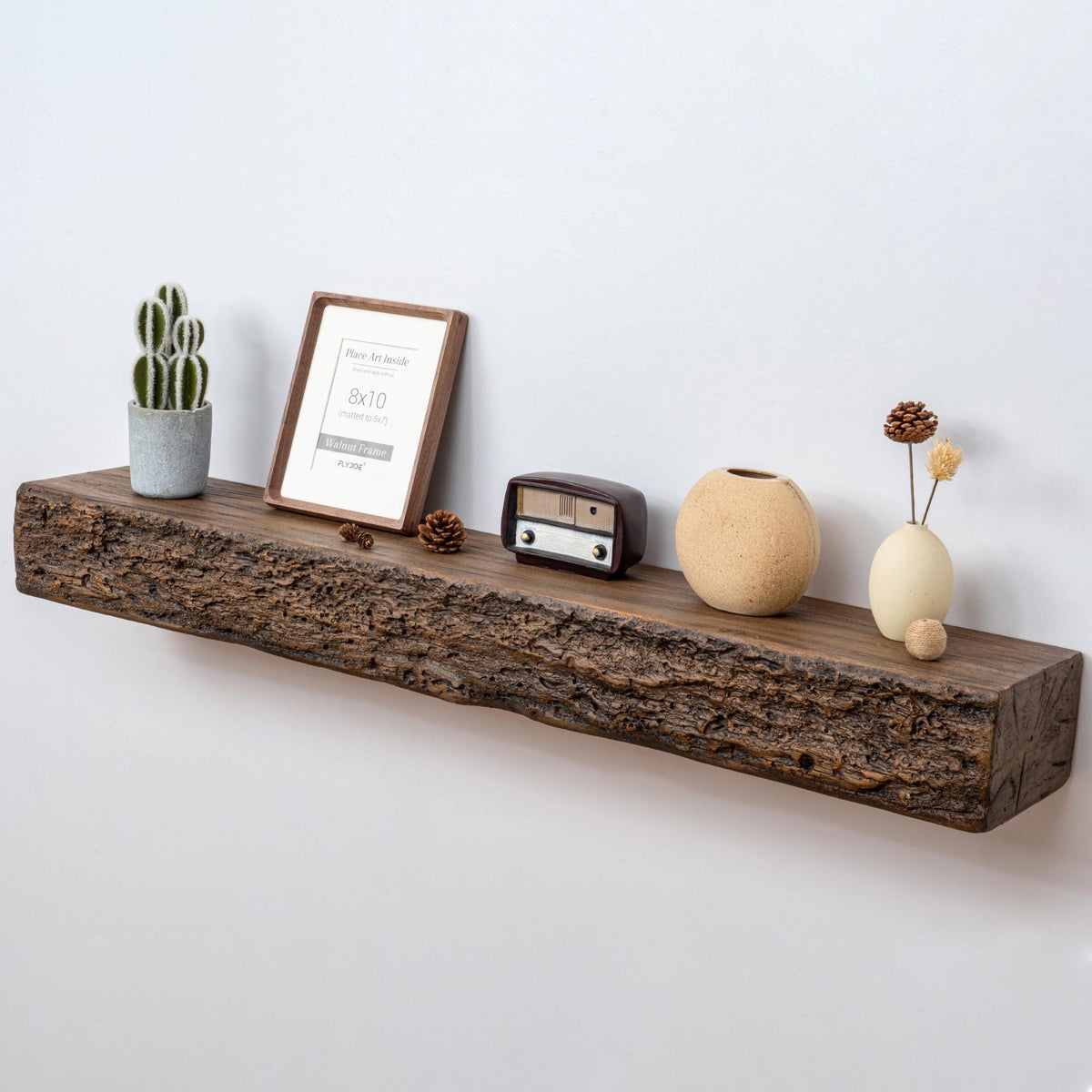 52inch Distressed Brown Floating Concrete Fireplace Mantel Shelf X29006