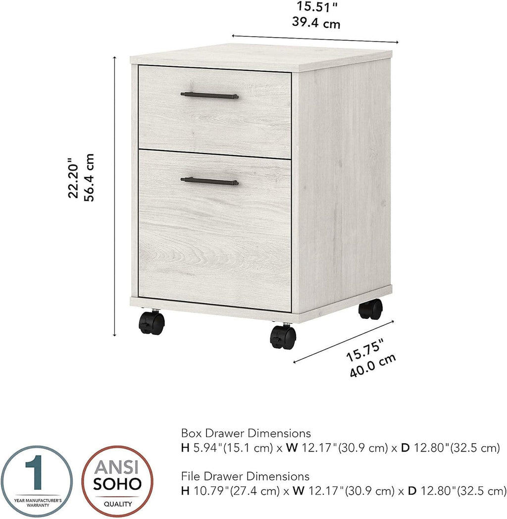 2 Drawer Mobile File Cabinet C8869